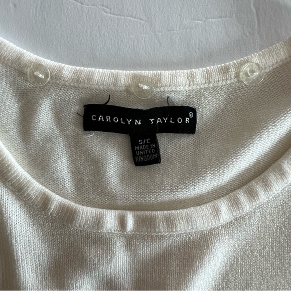 Carolyn Taylor small ivory thin sweater - Picture 3 of 4